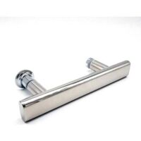 Chrome Shower Door Handle, Hole Center Distance 145 mm, Length 215 mm, Suitable for Shower Cabins