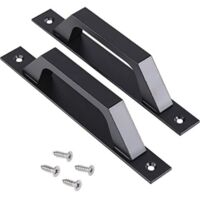 Set of 2 Black Door Handles 175mm Handles for Sliding Doors for doors, cupboards, drawers, chests of drawers, closets, kitchen furniture or children's rooms.