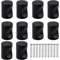 10PCS Black Drawer Door Handle, Furniture Knob, Single Round Hole Drawer Knobs, Modern Door Knobs, Furniture Handles for Cabinet Wardrobe Kitchen, Kids Room
