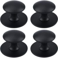 Adhesive cabinet knobs, self-adhesive kitchen cabinet knobs, drawer handles, 4 pieces (black)