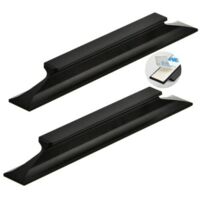 2 Pieces Self-Adhesive Sliding Door Handle Barn Door Handle Aluminum Alloy Handles for Cabinet Cupboard Pull Black Furniture Knob Handle No Punching (Length 200mm)