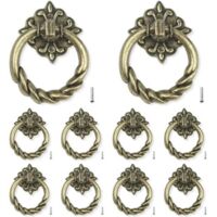10 Pieces Door Handle Drawer Pull Door Drawer Knob Bronze Cabinet Handle for Kitchen Furniture Cabinet Drawer Door