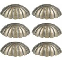 6 PCS Shell Knobs Nautical Door Knobs Retro Cabinet Drawer Chest Drawer Knobs Sea Dresser Knobs Kitchen Furniture Cabinet Cupboard Knobs