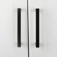 Set of 1 Black Kitchen Door Handles, Black Kitchen Cabinet Handles, Black Cupboard Handles with Matte Stainless Steel Finish, Center Distance