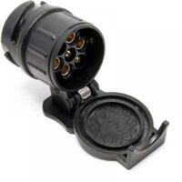 Adaptateur de prise de remorque - 13 à 7 broches - 12 V 50 A - Pour feux stop, éclairage de plaque d'immatriculation, clignotants - Éclairage de sécurité routière