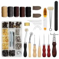 28 pièces Craft Leather Tool Set Kit d'outils à main en cuir pour la couture, la couture, la gravure, l'impression, la coupe, les accessoires professionnels d'artisanat du cuir, modèle: 28 pièces