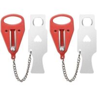(2pcs) Serrure de porte portable, verrouillage de voyage, ajout d'un verrou supplémentaire pour plus de sécurité et de confidentialité, solide et robuste Lock pour les voyages, hôtel, appartement
