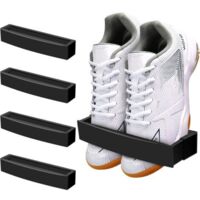 Paquet de 4 étagères à chaussures murales réglables, organisateur de rangement pour étagère à chaussures, rangement pour camping-car, étagère à chaussures de porte