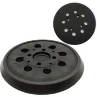 Plateau Ponceuse pour Bosch PEX 300/400 AE, Plateau de Poncage 125mm, 8 Trous avec Hook et Loop, Compatible avec Ponceuse Bosch (Noir)