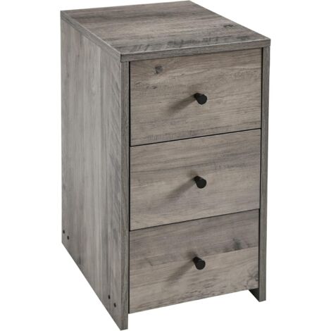 PADMA HOUSE Chest of Drawers, Bedside Table with Metal Handles and Runners, Side Table with Large Storage Space, Sofa Table for Living Room, Bedroom, Accent Furniture, Easy Assembly, Ivory Colored (1/5)