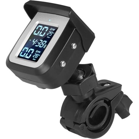 TPMS Sistema di monitoraggio Wireless della Pressione dei Pneumatici Solar Car Tire Monitor Allarme Monitor con Carica Solare e USB, Include 2 Sensori di Protezione