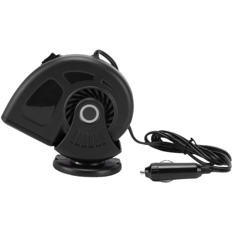 Riscaldatore per auto 2 in 1, riscaldamento rapido, modalità caldo e freddo, si collega all'accendisigari, sbrinatore per parabrezza per SUV Taxi nero. (1/5)