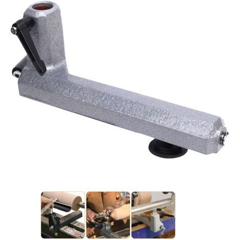 Supporto per utensile da tornio, base in ghisa, diametro foro 25,4 mm per portautensili da 14", lavorazione del legno, tornio per legno con bullone di fissaggio