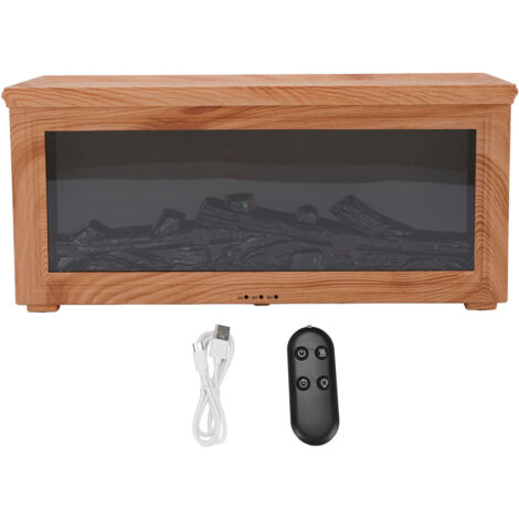 Diffusore di aromaterapia per camino, serbatoio d'acqua da 180 ml, venature del legno, simulazione di fiamma, umidificatore, olio essenziale per l'illuminazione domestica. (1/5)