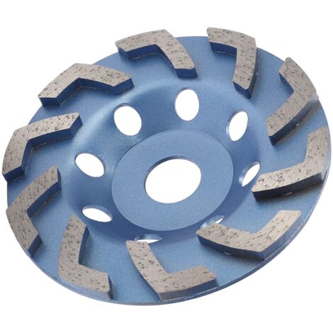 Mola abrasiva diamantata blu Haofy da 10 litri, tazza dentata da 125 mm per smerigliatrice angolare per calcestruzzo, pietra, cemento