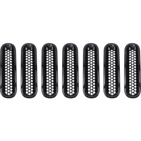 Zoternen Griglia in rete per paraurti anteriore nera da 7 pezzi, adatta per Jeep Wrangler JK 2007-2017