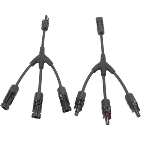 Connettori solari a Y, 2 pezzi, 1-3 splitter per cavi solari, connettori fotovoltaici, 1000 V CC, adattatore parallelo solare