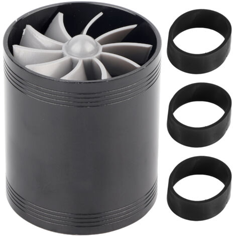 Zoternen Turbonatore di aspirazione aria per auto, turbina a doppia ventola, caricabatterie super, risparmio carburante, turbo, nero (1/5)