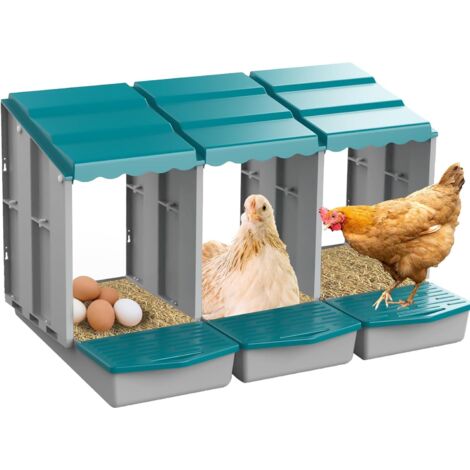 Nido per galline - Nido per galline ovaiole Premium - 3 scomparti - Nido resistente per diverse razze di galline