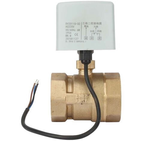 Zoternen AC220V DN50 Valvola a sfera motorizzata elettrica in ottone a 2 vie e 3 fili da 2 pollici