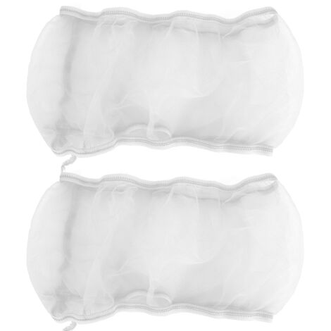 Zoternen Copertura per gabbia per uccelli, 2 pezzi, copertura in rete di poliestere, raccogli semi, accessori universali per gabbia per pappagalli, bianco, S