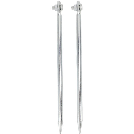 Set di 2 barre di messa a terra 12x300mm - Ferro filettato placcato in rame - per recinzioni elettriche e parabole satellitari