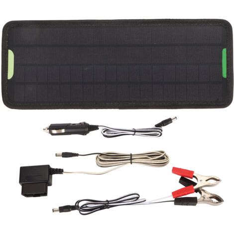 Kit caricabatteria solare per auto da 10 W e 12 V, impermeabile, con presa OBD