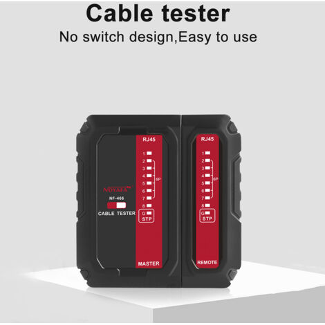 Tester per cavi di rete PoE NOYAFA NF-466 - per RJ45/RJ11/CAT5-CAT7, test di continuità e telefonia con protezione