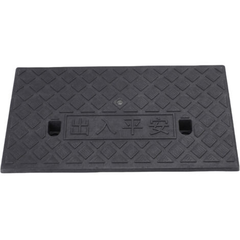 Rampa di accesso per vialetto nera, cordolo fisso a doppio foro con viti per banchina di carico 500x270x100mm/19,69x10,63x3,94in. (1/5)