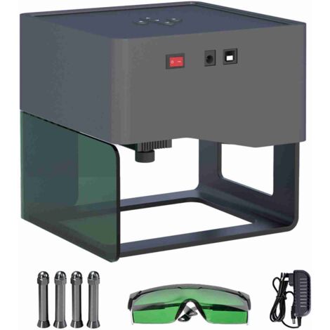 Incisore laser 80x80mm, area di incisione, marcatore portatile per legno, bambù, pelle, plastica, ceramica