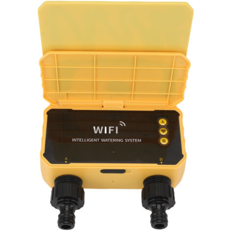 Timer per irrigazione solare WiFi con 2 uscite - Irrigazione automatica con rilevamento pioggia, per giardino