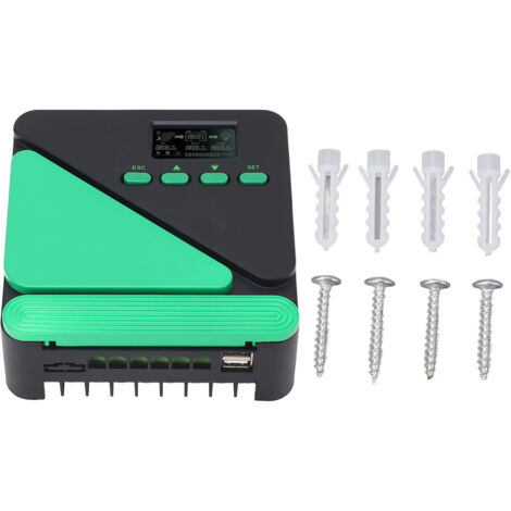 Regolatore di carica solare MPPT da 12V/24V con display LCD, regolatore intelligente per batterie al litio AGM Gel.