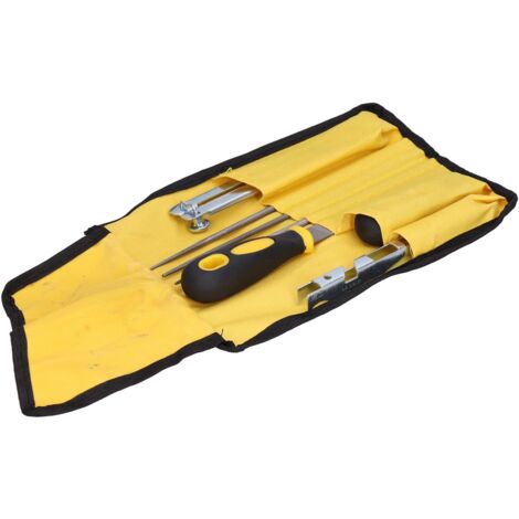 Affilacatene, utensile portatile per affilare le lame delle motoseghe, kit di affilatura ad alta efficienza da 3/16", 5/32" e 7/32" con borsa per il trasporto, ideale per lavori di falegnameria, giard (1/5)