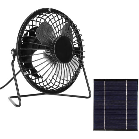 Ventilatore a pannello solare 2,5 W 5 V Alimentazione Uscita USB Portatile Ampia applicazione Alimentato per l'escursionismo, la pesca in campeggio