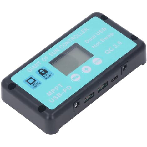 Regolatore di carica solare MPPT 12V 24V Regolatore da pannello professionale USB PD QC3.0 con display LCD per Battey 30A