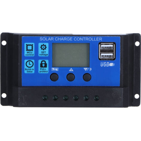Kit Pannello Solare Modulo Fotovoltaico in Polisilicio 10W 18V con Regolatore di Carica per Camper