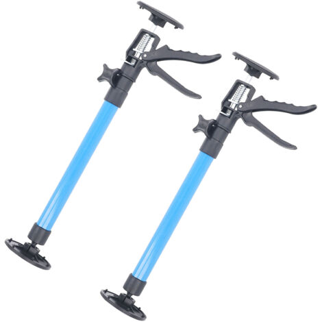 Aste di supporto telescopiche da 2 pezzi con cuscinetti antiscivolo. Asta regolabile in acciaio inossidabile per l'installazione di armadi per la lavorazione del legno