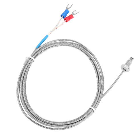 Cavo sensore temperatura termocoppia tipo K con vite M6 a filettatura fine 0-400 ℃ (2 m)