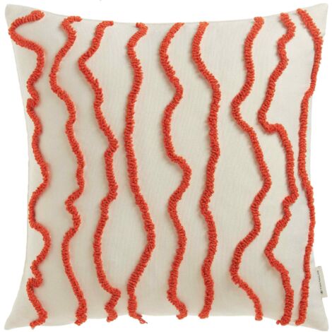 TOM TAILOR Housse de coussin décoratif WAVY - 1 pièce 45x45 cm, orange