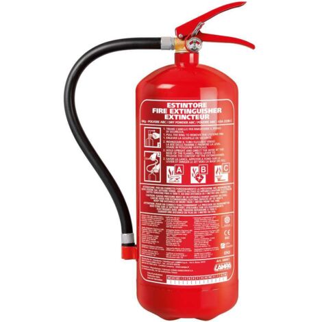 Lampa Estintore A Polvere 6 Kg - Omologato 43A 233B C - con Manometro