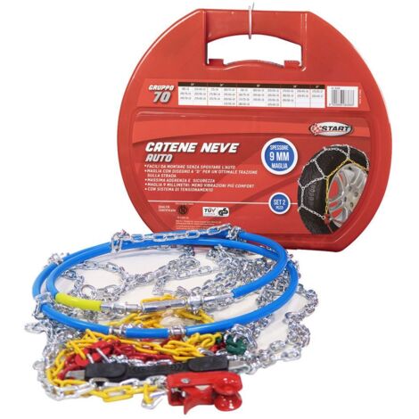 Set due pezzi catene da neve spessore 9mm gruppo 100
