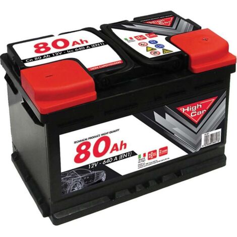 Batteria Auto da 80AH 640A 12V polo positivo destro cassetta L3