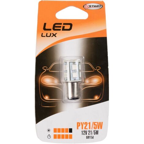 START PY21/5W Lampadina Singola 13 Led arancio per luci auto 12V 21/5W BAY15d (1/2)