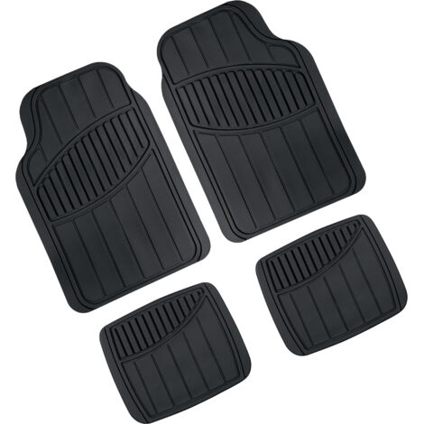 Kyoto, serie tappeti universali in pvc 4 pezzi - Nero (1/2)