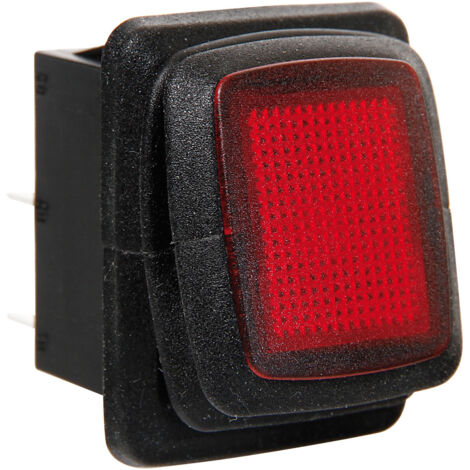 Interruttore impermeabile con spia a Led - 12/24V - Rosso (1/3)