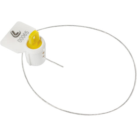 Set 10 Sigilli di sicurezza, cavo in acciaio inox con guaina in pvc