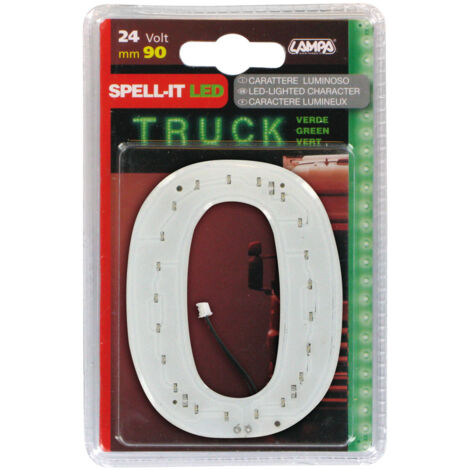 Spell-It Led, 90 mm, 24V - Verde - 0