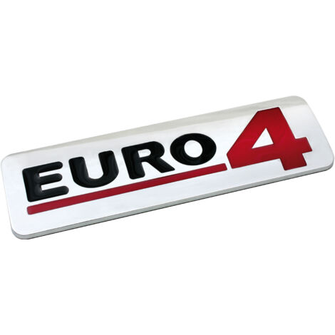 Emblema Antinquinamento 3D cromato - 170x50 mm - Euro 4 (1/2)