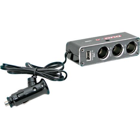 Dual-Power, presa corrente tripla con USB, 12/24V (1/3)