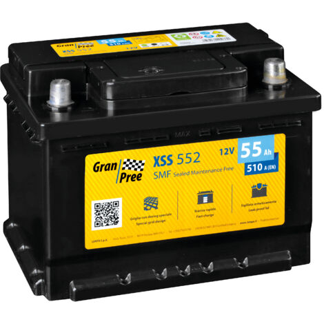 Batteria 12V - Gran Pree SMF - 55 Ah - 510 A - LB2